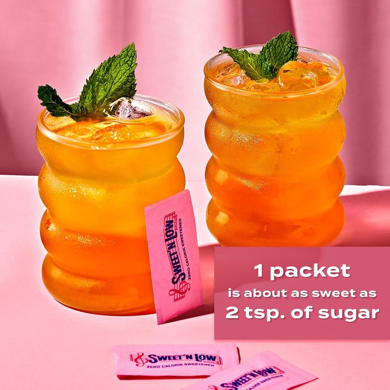 SWEET'N LOW محلي سويت إن لو صفر السعرات الحرارية - 400 عبوة (4 عبوات) - بديل السكر للطهي، الخبز، القهوة، والشاي - Image 3